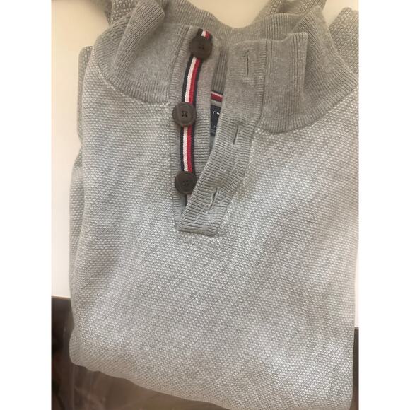 Vtg Tommy Hilfiger Sweater Mens Sm / Med 3 Button Placket Neck Jumper READ SIZE - Picture 3 of 5